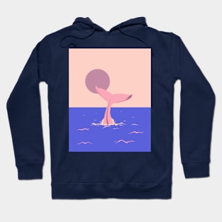 Tale of a Humpback whale's tail Illustration Hoodie